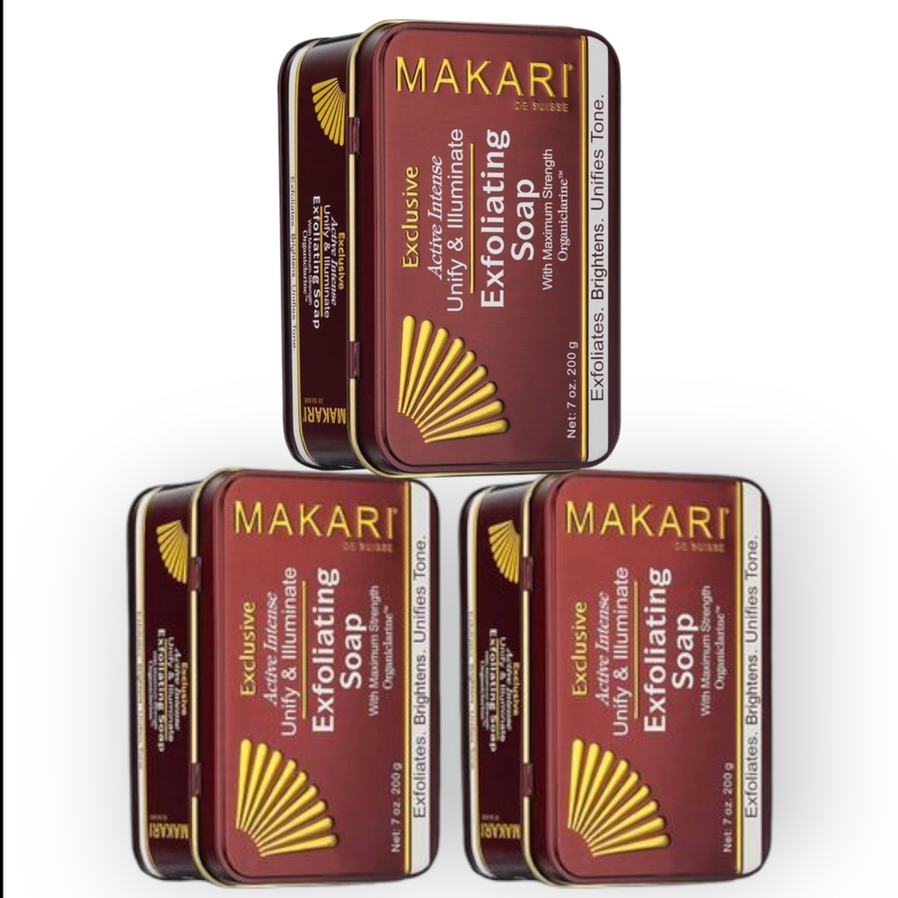 3-PK MAKARI Exclusive Exfoliating Soap - 7 oz.